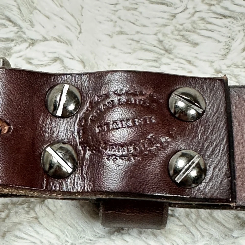 Gray Eagle Maker Brown Rugged Leather Belt for Men, 37